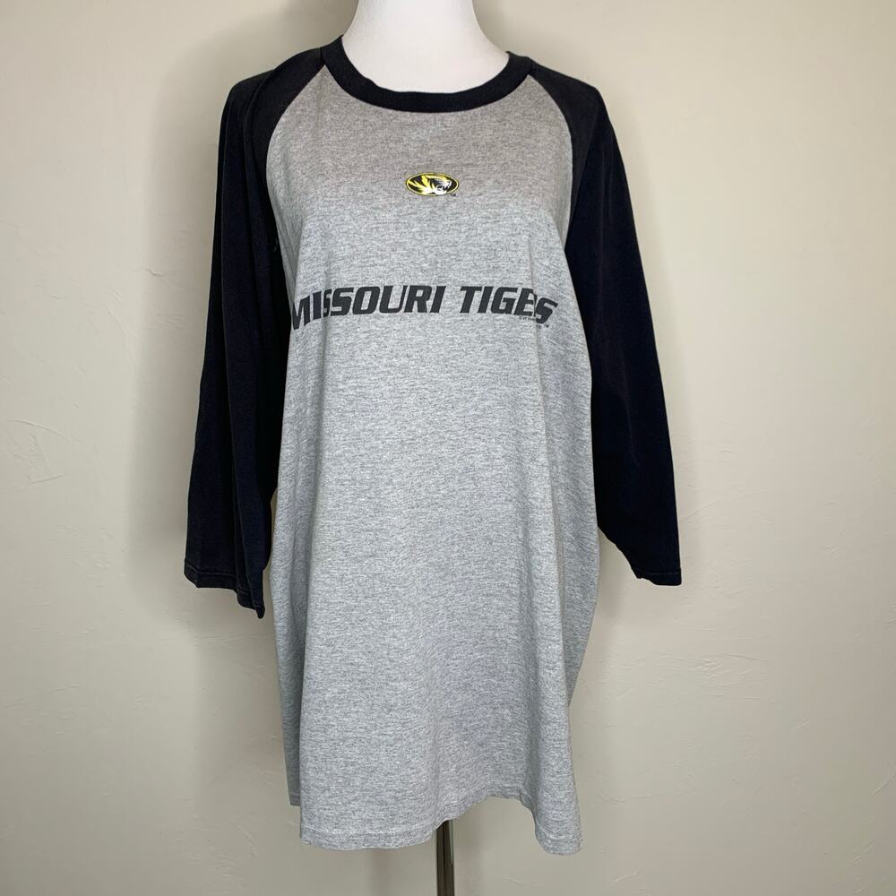 NCAA Missouri Tigers Graphic Tee Baseball T Shirt Sz XL